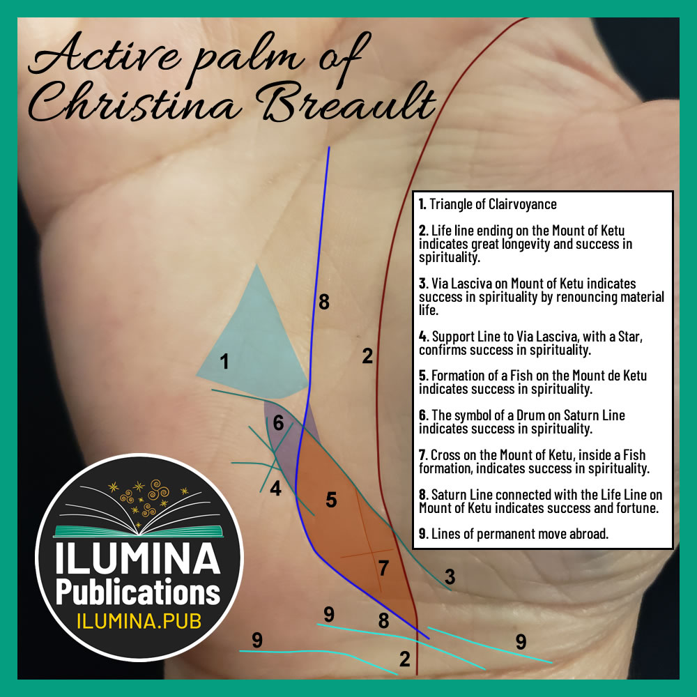 Active palm of Christina Breault