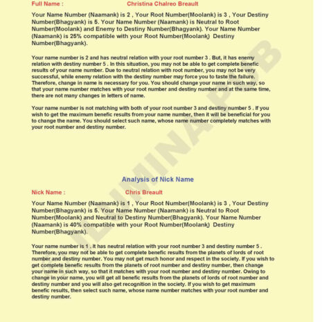 Vedic Numerology Report Vedic Numerology Report - Page 05
